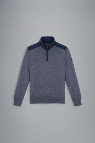 Paul & Shark - Col zip de laine avec appliqués de nylon - LE CAPITAINE D'A BORD