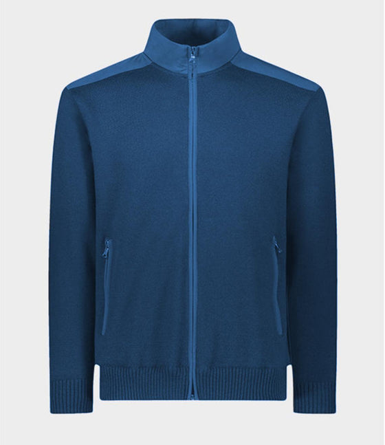 Paul & Shark - Cardigan zip de laine avec appliqués de nylon Typhoon - LE CAPITAINE D'A BORD