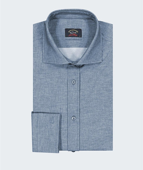 Paul & Shark - Chemise manches longues unie Performance - J Fit - LE CAPITAINE D'A BORD