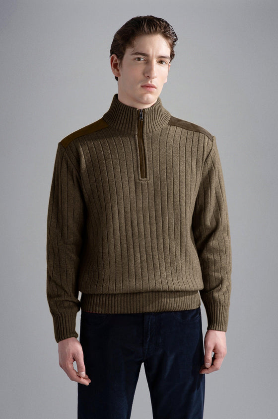 Paul & Shark - Chandail col zip de laine et cachemire - LE CAPITAINE D'A BORD