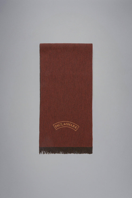 Paul & Shark - Écharpe de tricot laine avec broderie - LE CAPITAINE D'A BORD