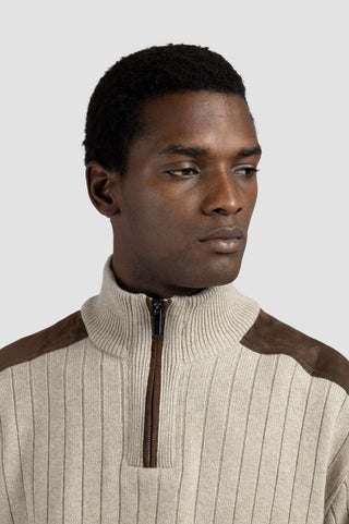 Paul & Shark - Chandail col zip de laine et cachemire