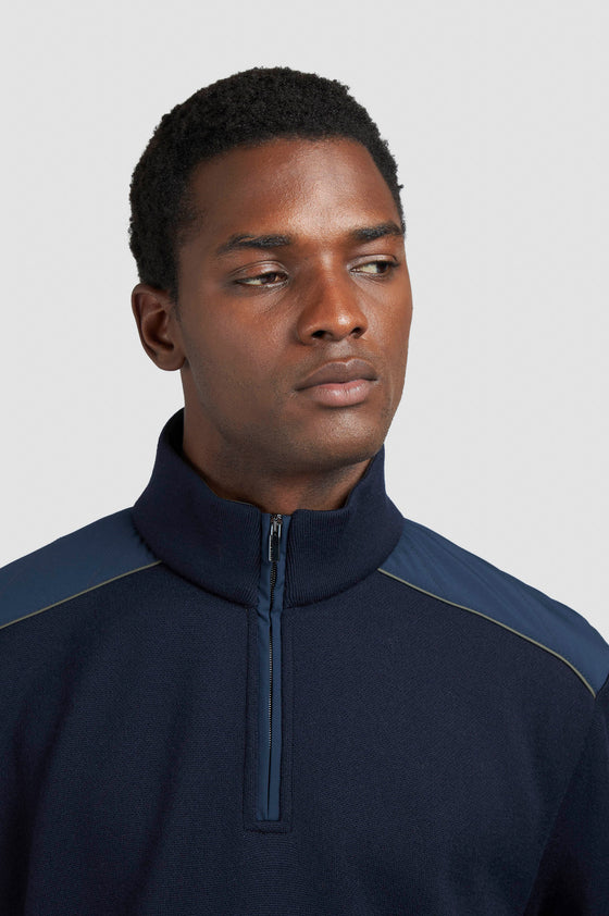 Paul & Shark - Chandail col zip de laine Typhoon Platinum