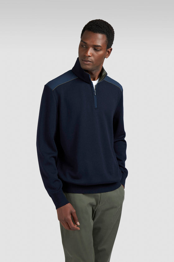 Paul & Shark - Chandail col zip de laine Typhoon Platinum