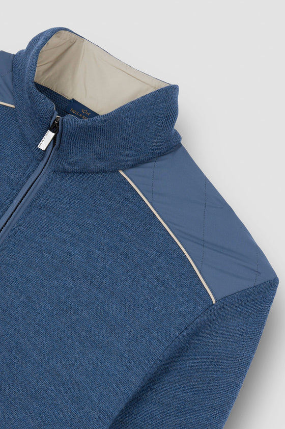 Paul & Shark - Chandail col zip de laine Typhoon Platinum