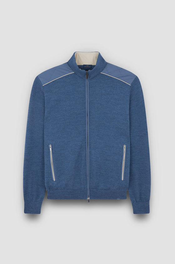 Paul & Shark - Cardigan de laine Typhoon Platinum