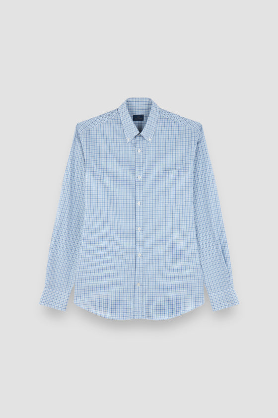 Paul & Shark - Chemise à carreaux de twill de coton