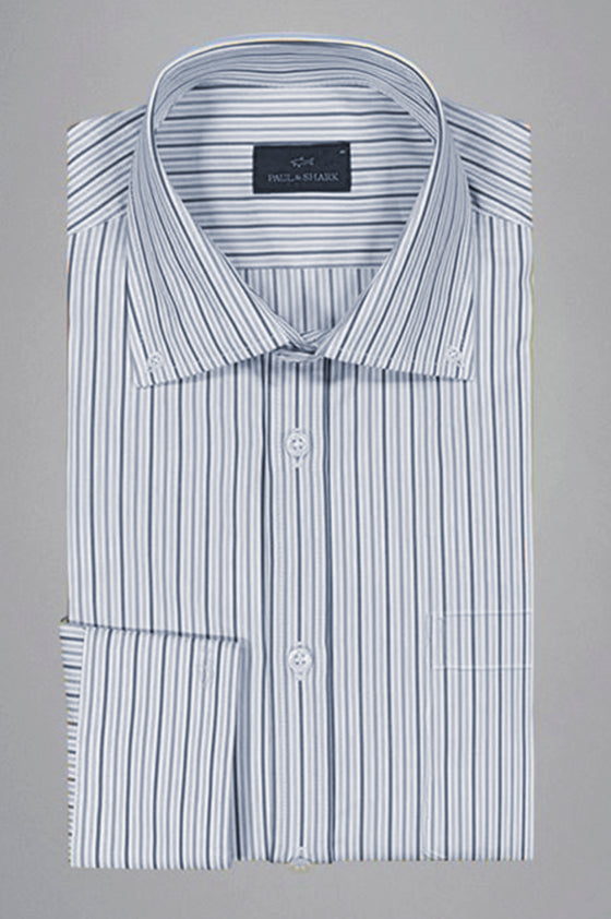 Paul & Shark - Chemise à rayures de twill de coton