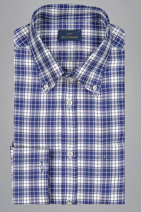 Paul & Shark - Chemise à carreaux de coton Silver Collection