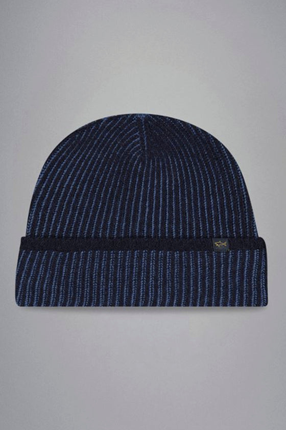 Paul & Shark - Tuque de tricot laine avec badge requin