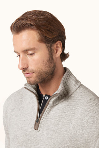Paul & Shark - Chandail col zip de laine et cachemire