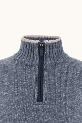 Paul & Shark - Chandail col zip de laine et cachemire