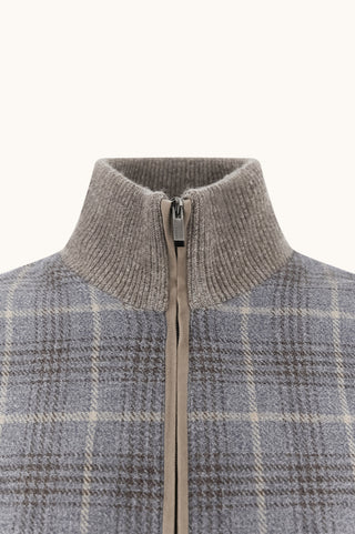 Paul & Shark - Cardigan de laine et cachemire à motif tartan
