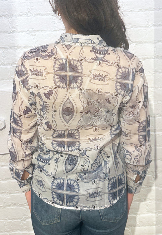 VLT's by Valentina's - 24-112 - Blouse florale manches longues de coton