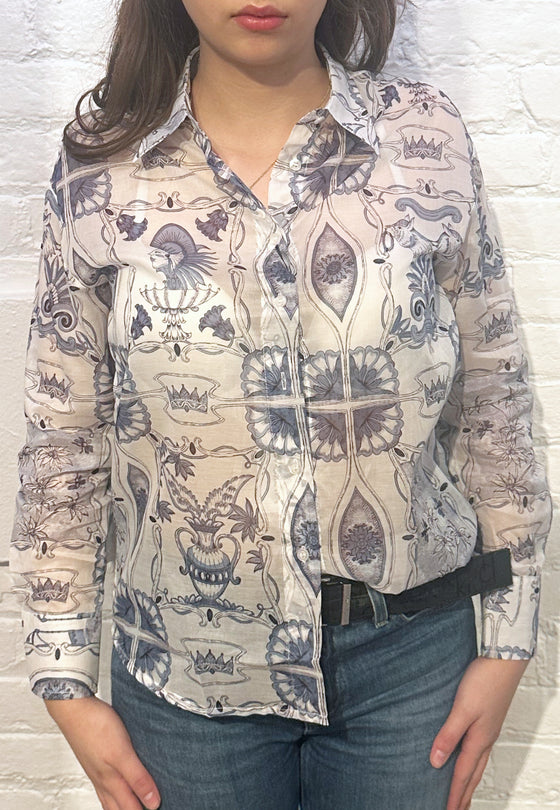 VLT's by Valentina's - 24-112 - Blouse florale manches longues de coton