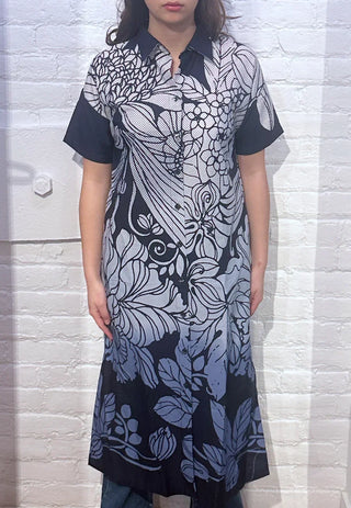 VLT's by Valentina's - 24-360 - Robe manches courtes de coton à motif floral