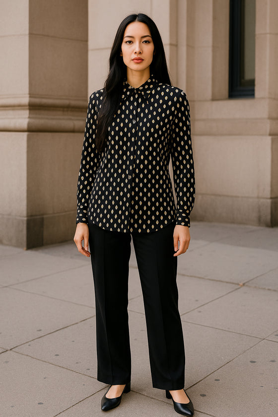 VLT's by Valentina's - 24-518 - Blouse à motifs manches longues de viscose