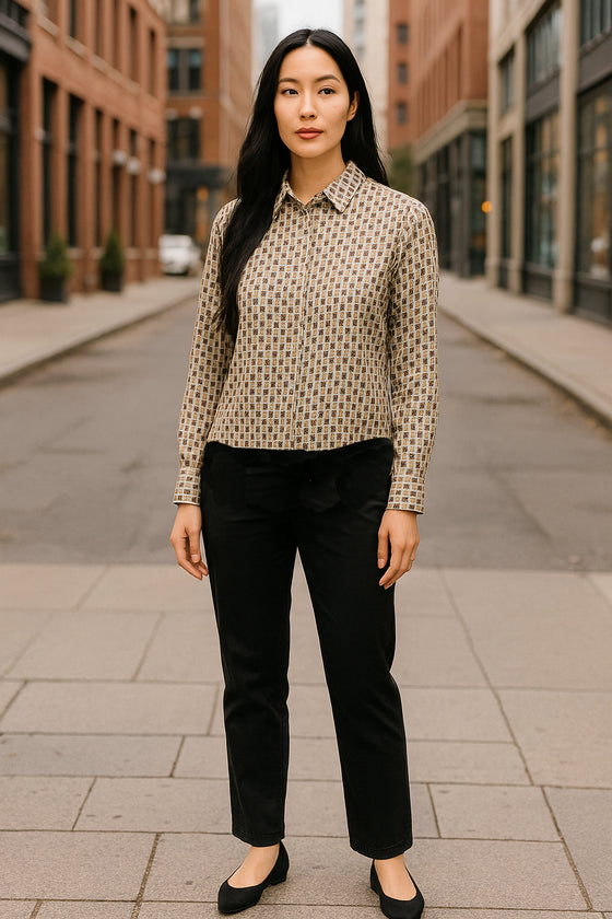 VLT's by Valentina's - 24-626 - Blouse à motifs manches longues de viscose