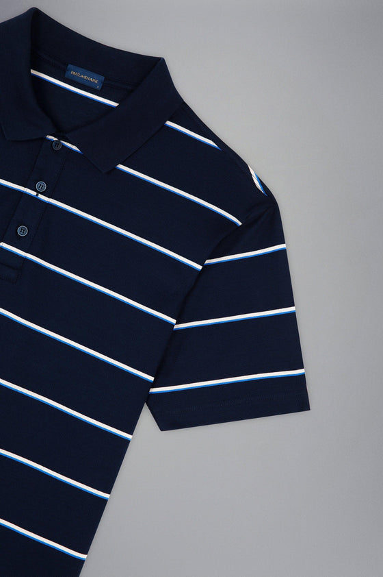 Paul & Shark - Polo rayé manches courtes coton piqué - LE CAPITAINE D'A BORD