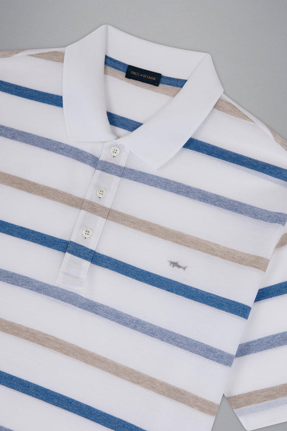 Paul & Shark - Polo rayé manches courtes coton piqué - LE CAPITAINE D'A BORD