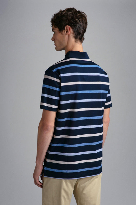 Paul & Shark - Polo rayé manches courtes coton piqué - LE CAPITAINE D'A BORD
