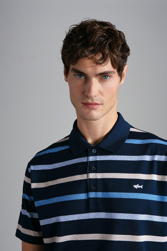 Paul & Shark - Polo rayé manches courtes coton piqué - LE CAPITAINE D'A BORD