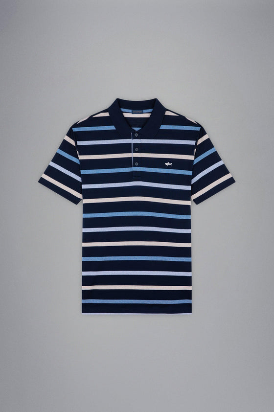 Paul & Shark - Polo rayé manches courtes coton piqué - LE CAPITAINE D'A BORD