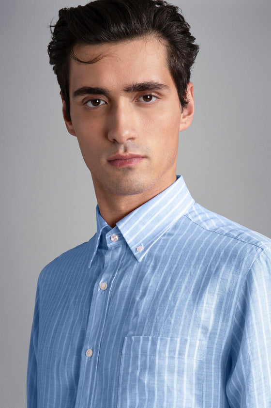Paul & Shark - Chemise de lin manches longues à rayures - LE CAPITAINE D'A BORD