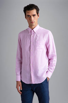  Paul & Shark - Chemise de lin manches longues à rayures - LE CAPITAINE D'A BORD