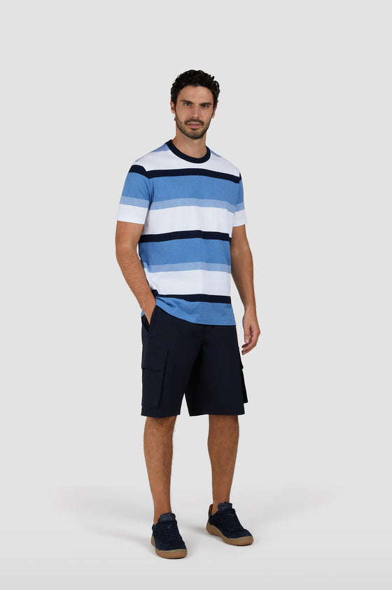 Paul & Shark - T-shirt manches courtes rayé de coton mercerisé