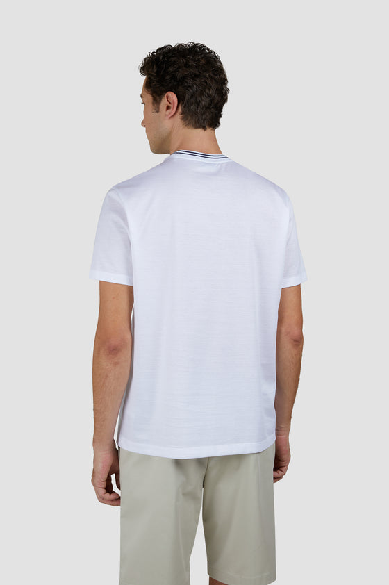 Paul & Shark - T-shirt manches courtes de coton avec rayures au col