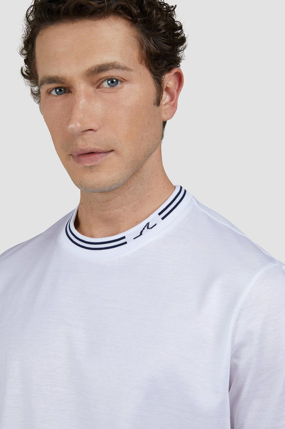 Paul & Shark - T-shirt manches courtes de coton avec rayures au col