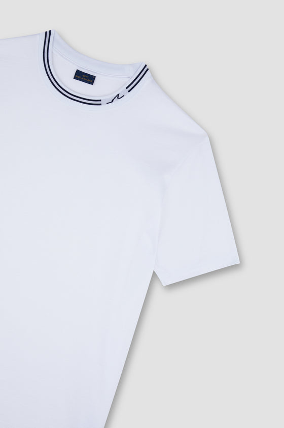 Paul & Shark - T-shirt manches courtes de coton avec rayures au col
