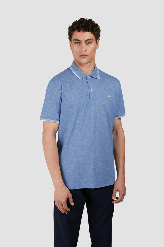 Paul & Shark - Polo manches courtes de coton piqué avec rayure au col