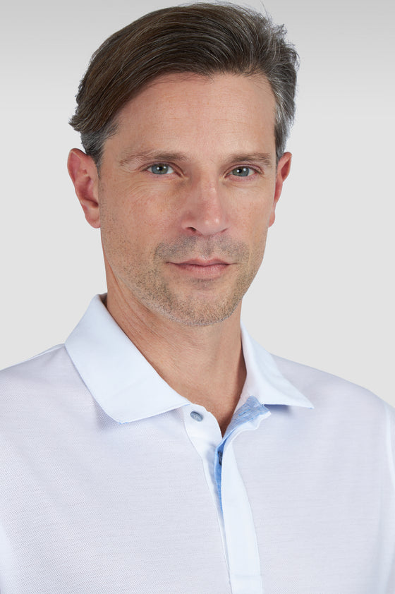 Paul & Shark - Polo manches courtes rayé de coton piqué détails de lin