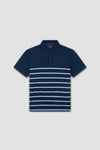 Paul & Shark - Polo manches courtes rayé de coton piqué détails de lin