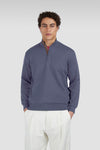 Paul & Shark - Chandail col zip de laine d'été avec Alcantara®