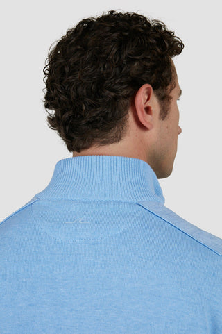 Paul & Shark - Chandail col zip de coton Fresco avec appliqués de lin