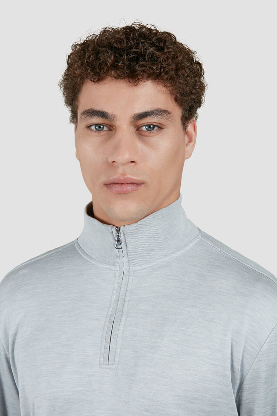 Paul & Shark - Chandail col demi-zip en coton et soie