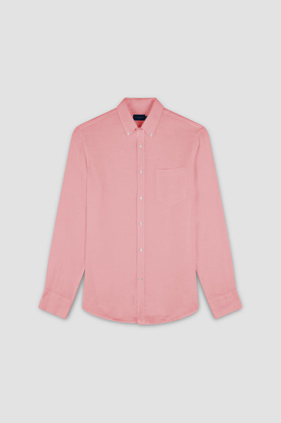 Paul & Shark - Chemise de lin manches longues unie