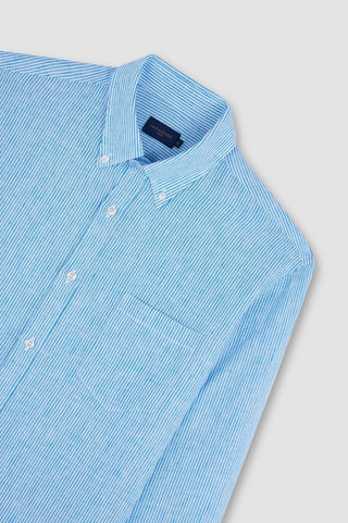 Paul & Shark - Chemise de lin manches longues à rayures
