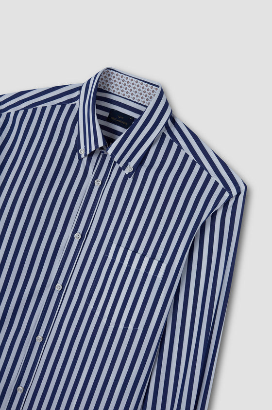 Paul & Shark - Chemise en popeline de coton Soft Touch à rayures