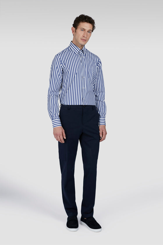 Paul & Shark - Chemise en popeline de coton Soft Touch à rayures