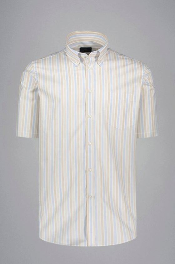 Paul & Shark - Chemise manches courtes rayée de coton