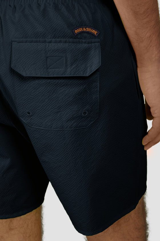 Paul & Shark - Maillot de bain seersucker avec badge