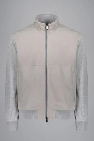 Paul & Shark - Cardigan de coton et soie avec devant Aqualeather®
