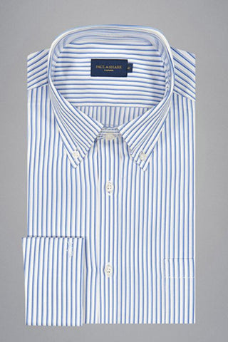 Paul & Shark - Chemise rayée twill de coton