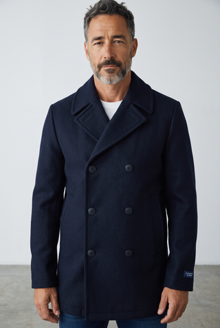 Dalmard Marine - Oslo - Caban de laine pour homme - Marine