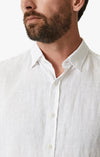 34 Heritage - Linen Chambray Shirt Bright White - LE CAPITAINE D'A BORD