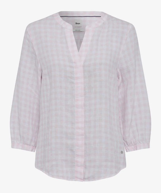 BRAX - Velia - Blouse de lin à carreaux